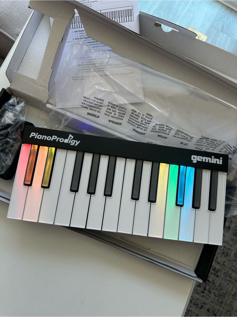 Gemini PianoProdigy 24-Key Light-Up MIDI Keyboard, App Lessons (GPP-101)
